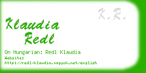 klaudia redl business card